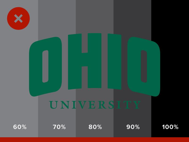 Ohio University Logo - Dark Colored Background Not Acceptable Use