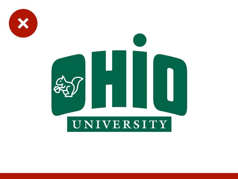 Ohio University Logo - Stand Alone Not Acceptable Use
