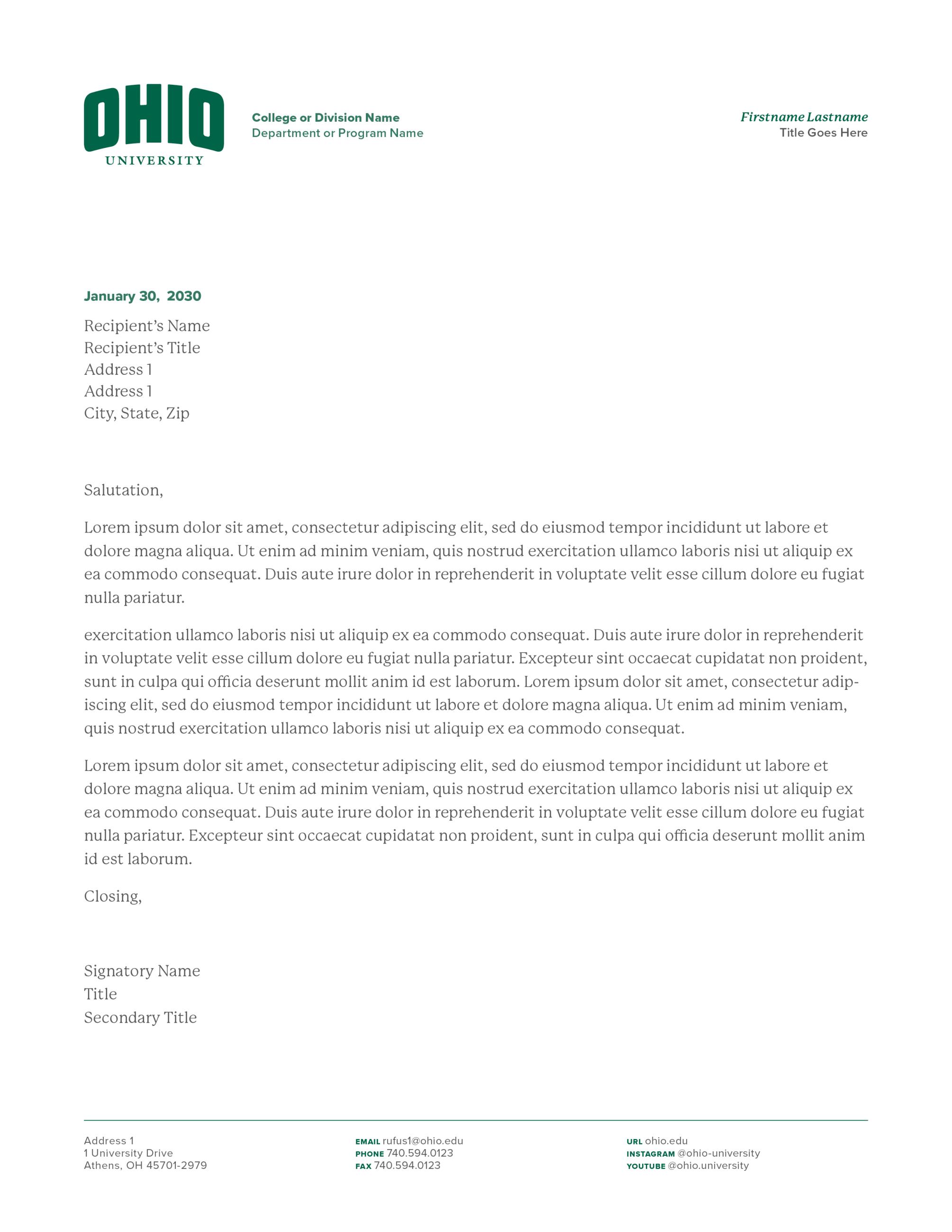 A view of Primary Letterhead #1