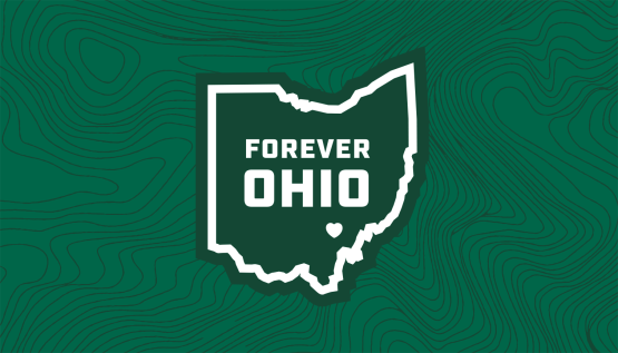 A green design with the Forever OHIO logo