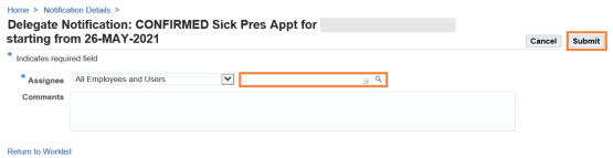 delegation of individual transactions - step 3