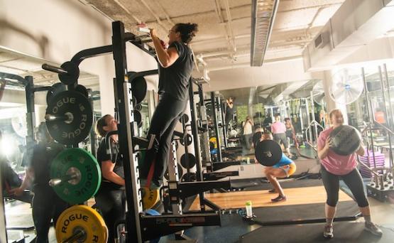 WellWorks members in the Fitness Center