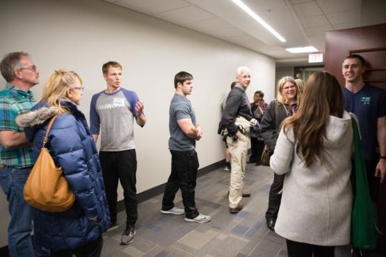 WellWorks staff and guests during an Open House tour