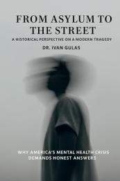 Blurry image of person in black and white from the side.